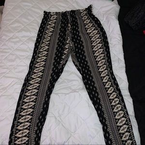 OOTDFASH Black and Tan Pants